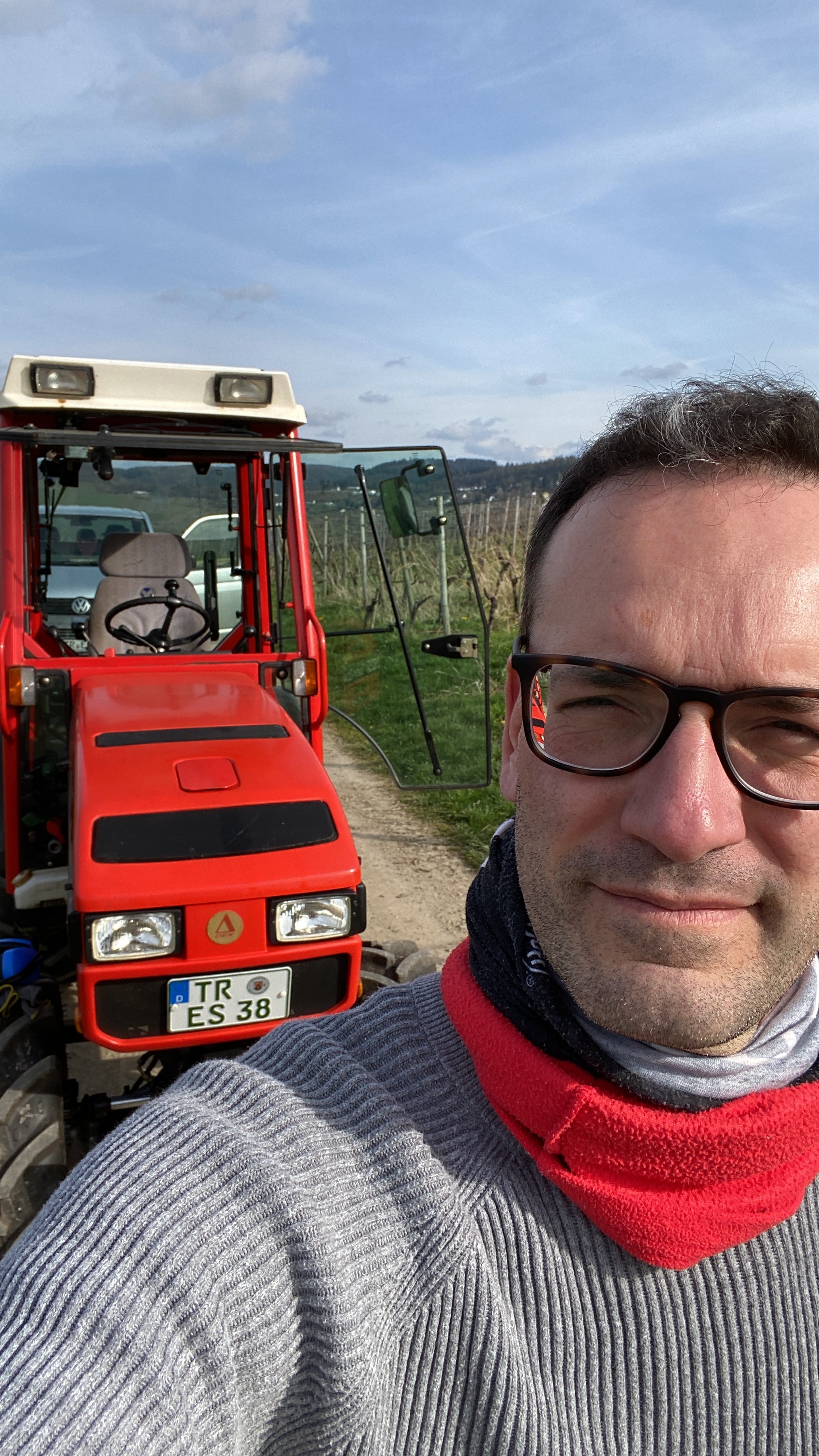 Heute Außeneinsatz in den Weinbergen