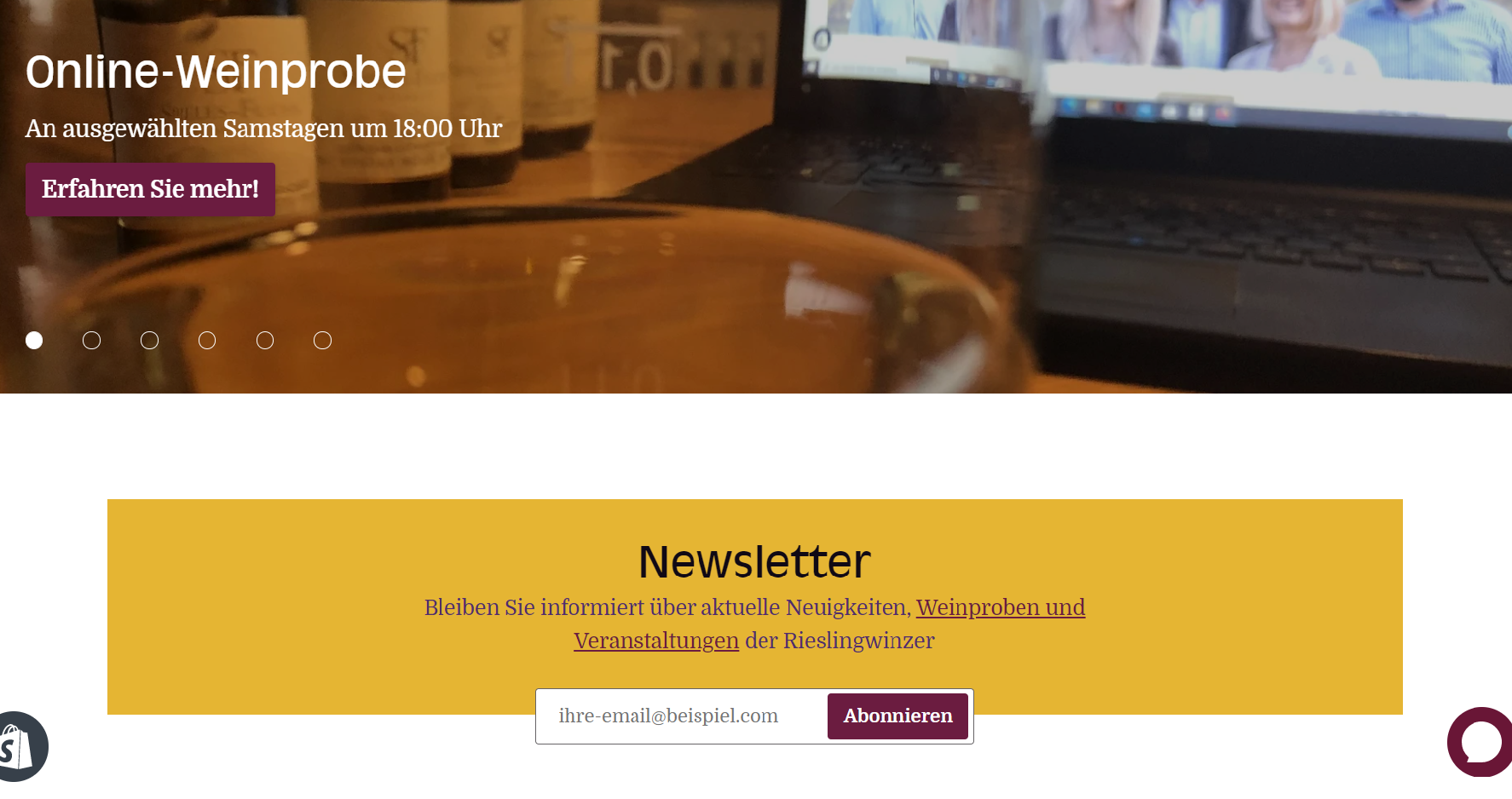 Keine Veranstaltung mehr verpassen im Newsletter!