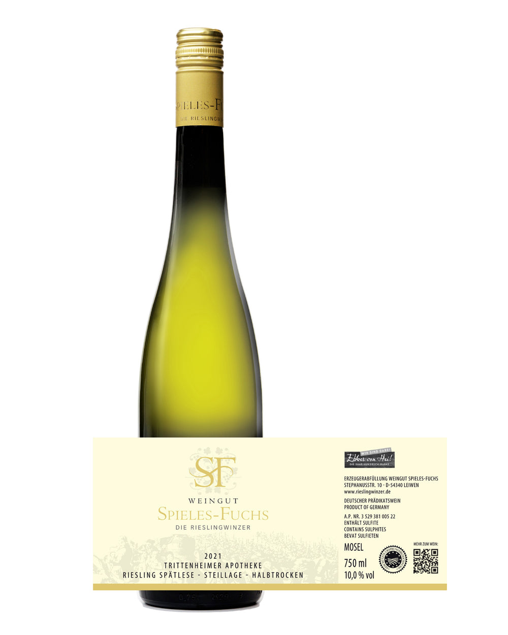 Riesling Spätlese halbtrocken der Trittenheimer Apotheke aus 2021 (75cl)